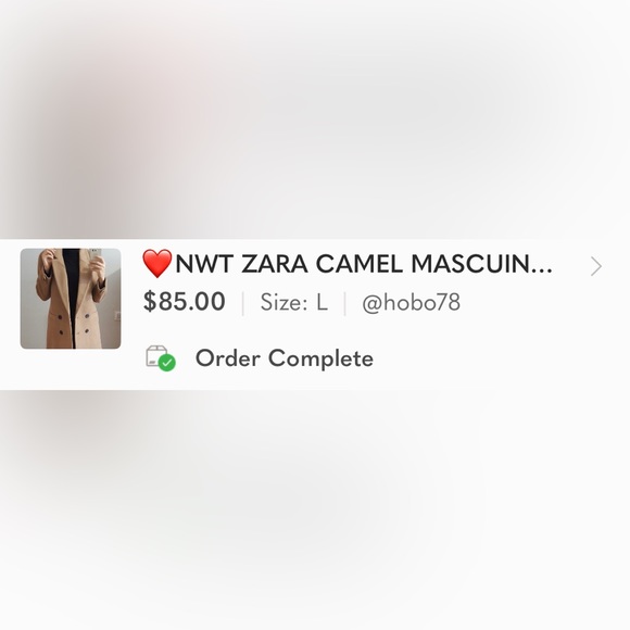 LAST ❤️NWT ZARA CAMEL MASCUINE COAT - Picture 16 of 16
